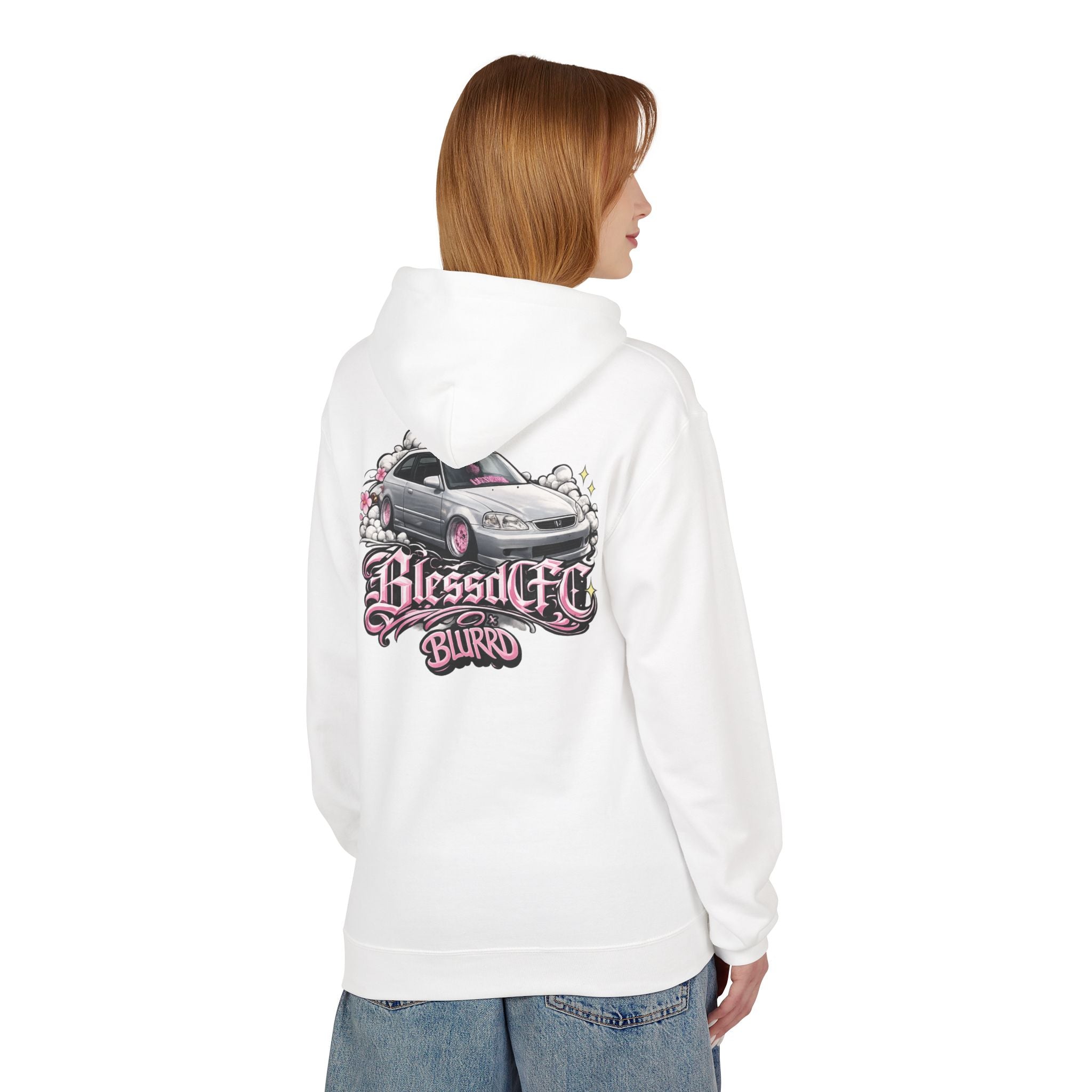 BLESSEDCFCxBLURRD Silver Honda Pullover Hoodie