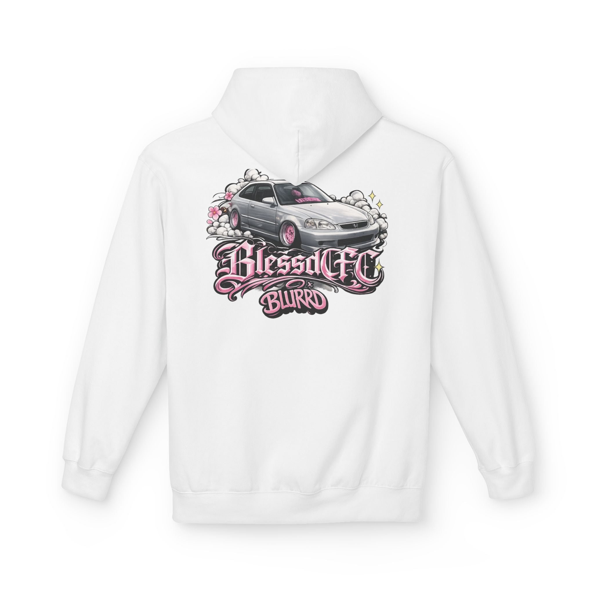 BLESSEDCFCxBLURRD Silver Honda Pullover Hoodie