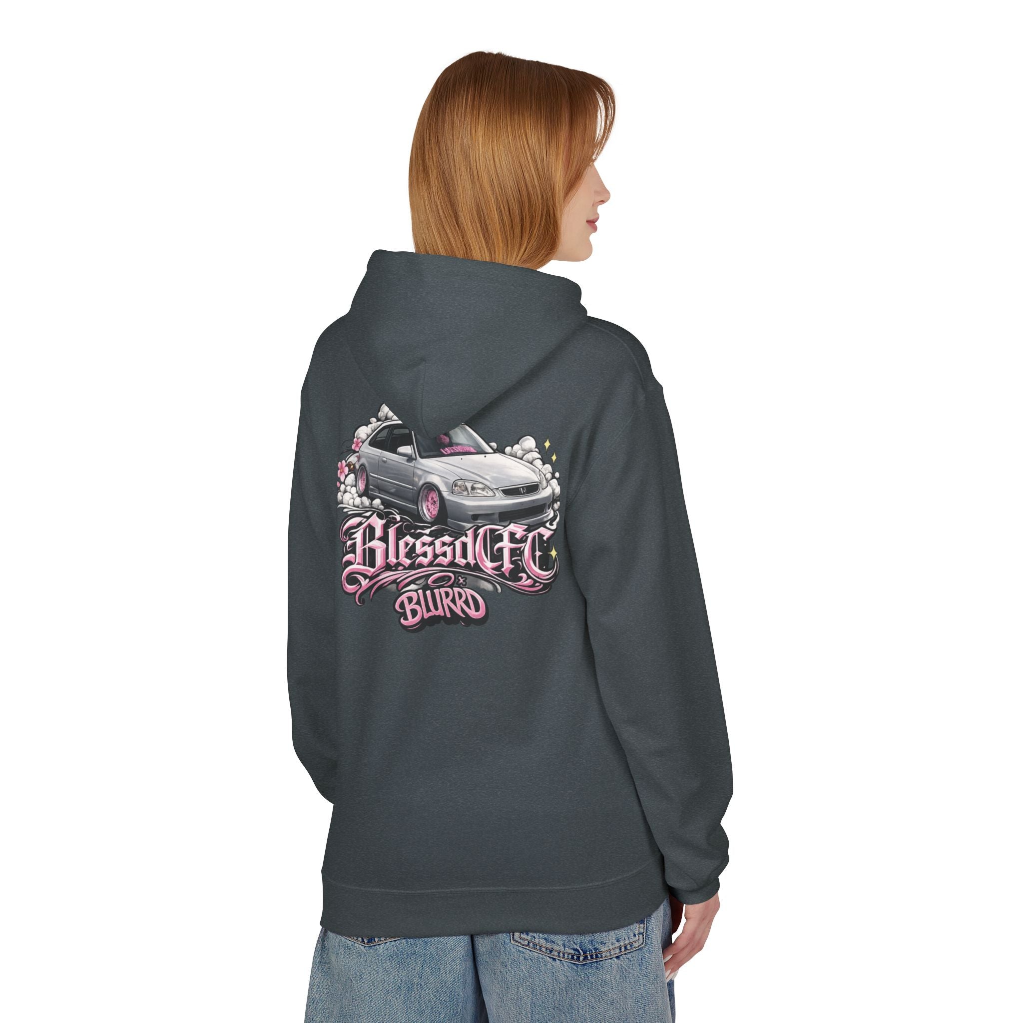 BLESSEDCFCxBLURRD Silver Honda Pullover Hoodie